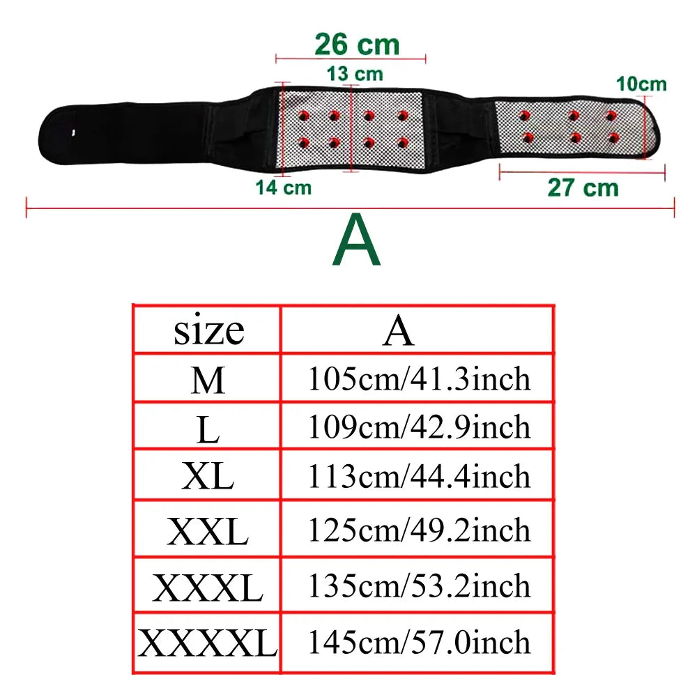 Adjustable Tourmaline Self Heating Lumbar Brace