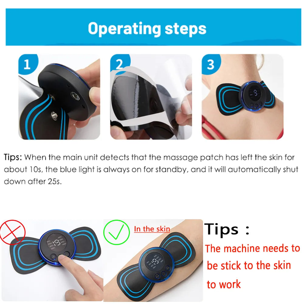 LCD Display EMS Electric Neck Massager